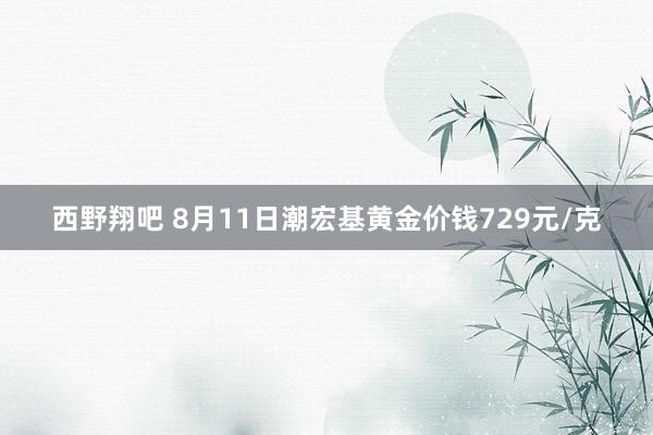 西野翔吧 8月11日潮宏基黄金价钱729元/克