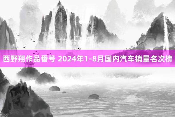 西野翔作品番号 2024年1-8月国内汽车销量名次榜