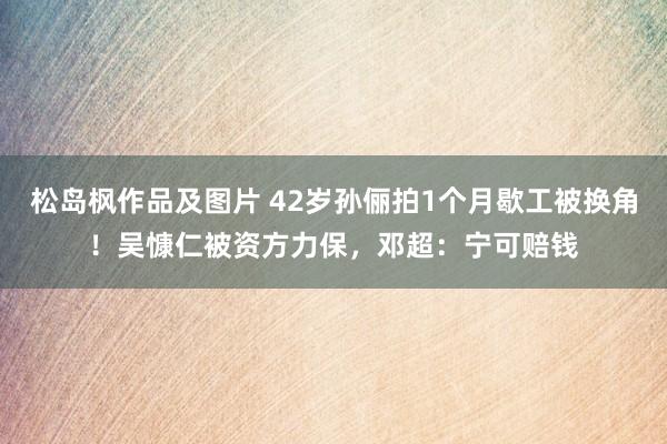 松岛枫作品及图片 42岁孙俪拍1个月歇工被换角！吴慷仁被资方力保，邓超：宁可赔钱