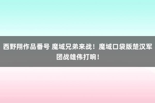 西野翔作品番号 魔域兄弟来战！魔域口袋版楚汉军团战雄伟打响！