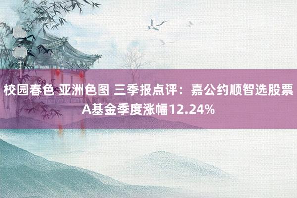 校园春色 亚洲色图 三季报点评：嘉公约顺智选股票A基金季度涨幅12.24%