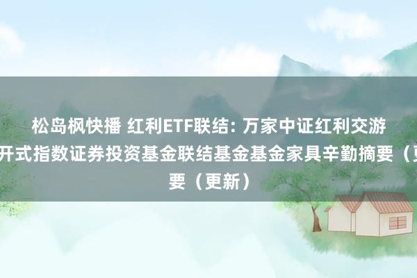 松岛枫快播 红利ETF联结: 万家中证红利交游型洞开式指数证券投资基金联结基金基金家具辛勤摘要（更新）