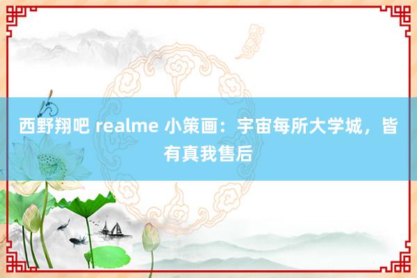 西野翔吧 realme 小策画：宇宙每所大学城，皆有真我售后