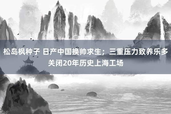 松岛枫种子 日产中国换帅求生；三重压力致养乐多关闭20年历史上海工场