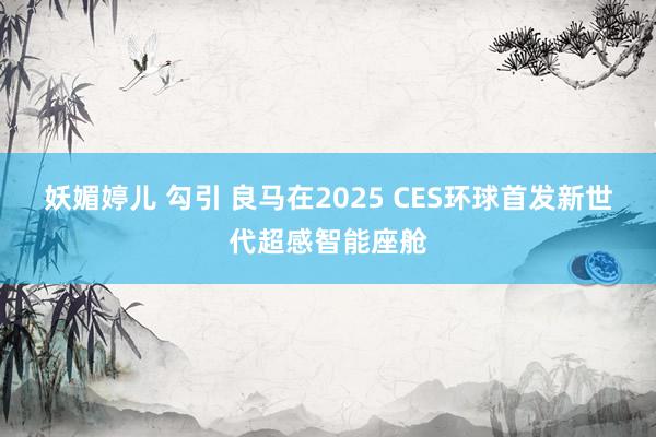 妖媚婷儿 勾引 良马在2025 CES环球首发新世代超感智能座舱